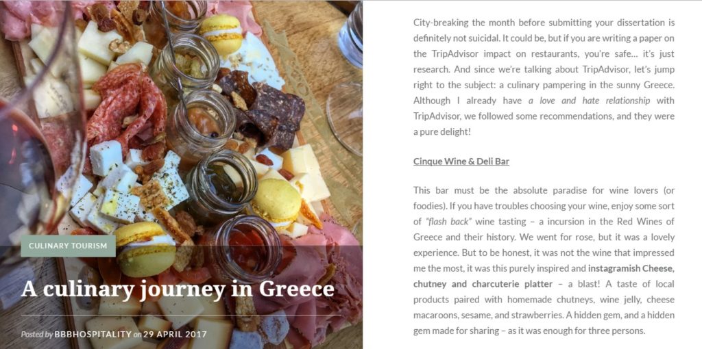 A culinary journey in Greece