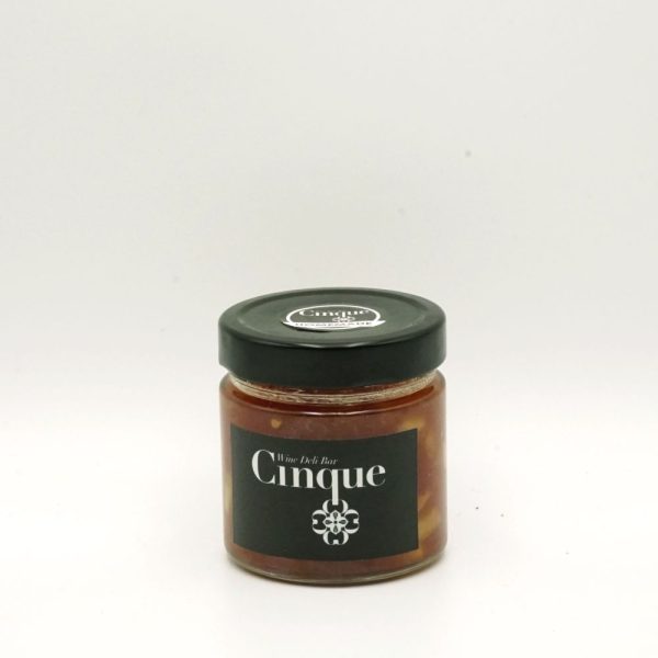 A jar of Cinque’s Homemade TomatoChutney